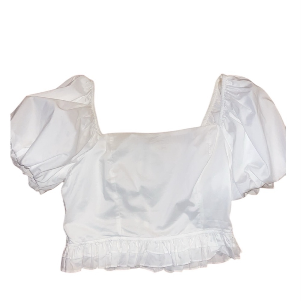 White Peplum top
